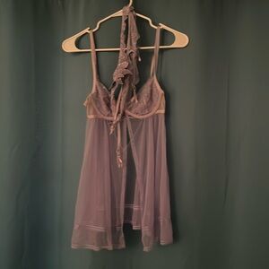 Purple Teddy with Garter